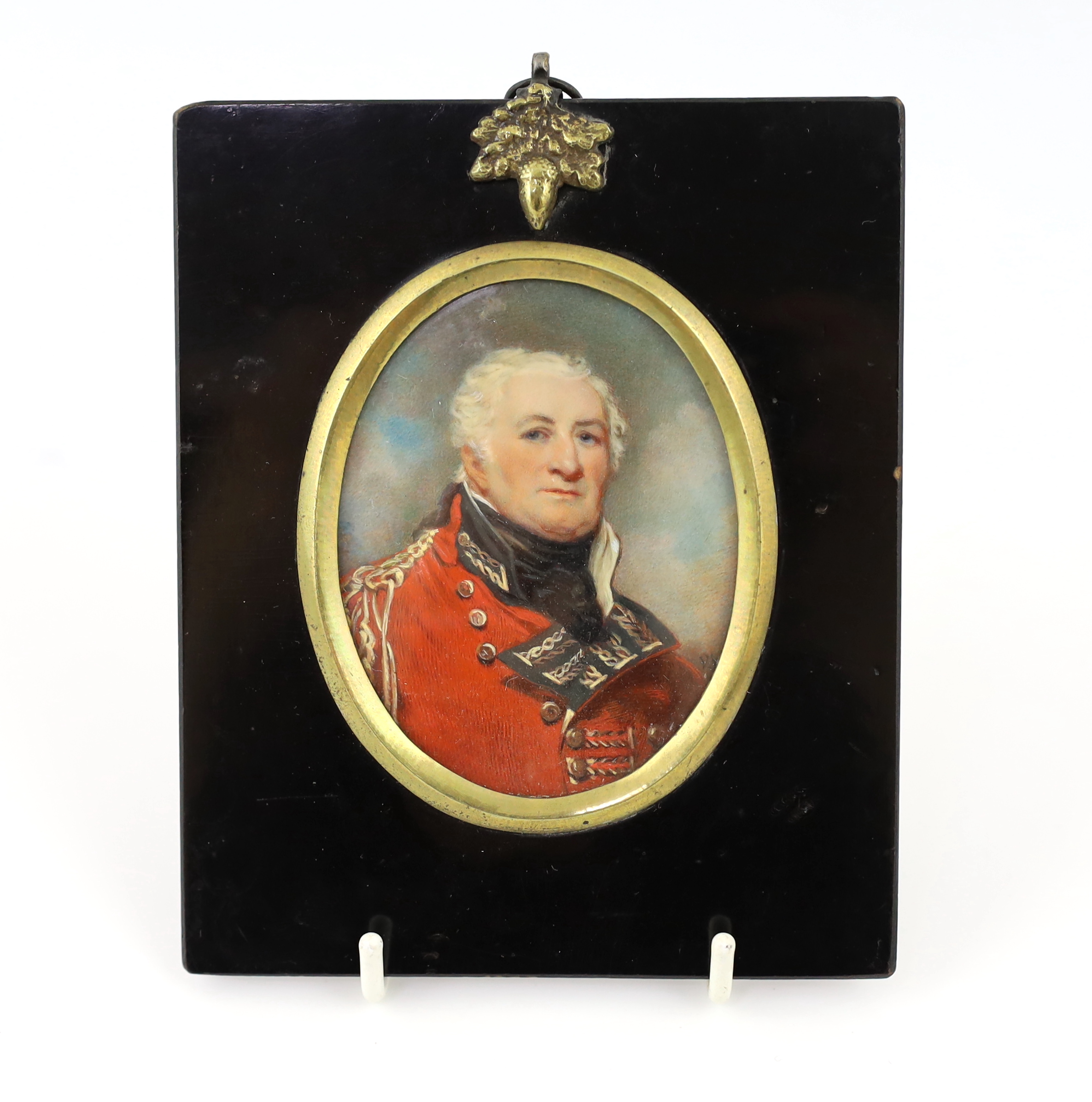 Miss Viola G. Woulfe (fl.1895-1914) after Sir Martin Archer Shee (Irish, 1769-1850), Portrait miniature of Lieut-General William Popham, watercolour on ivory, 7.7 x 6cm. CITES Submission reference 7SDYSEQ7